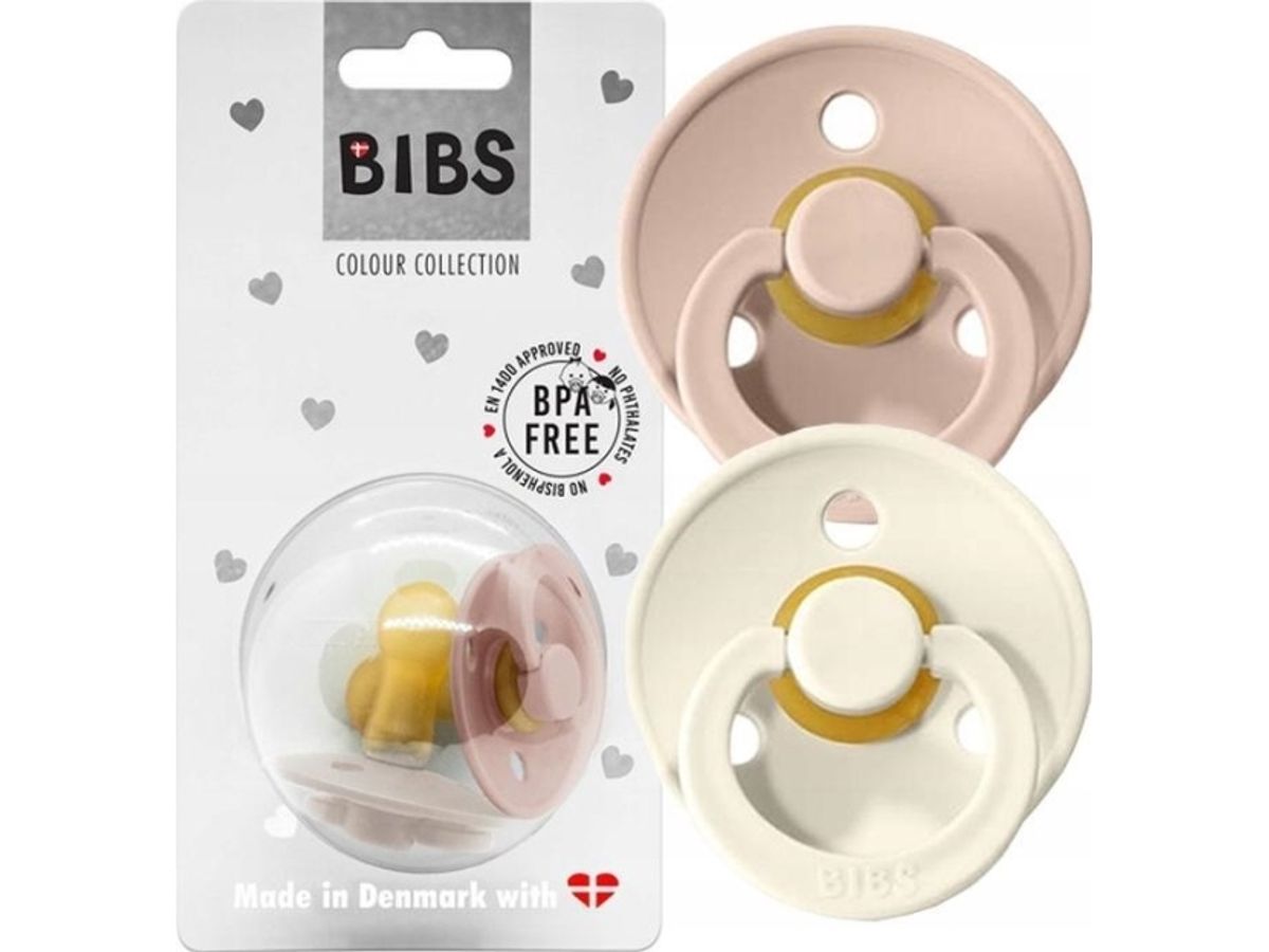 Hagesmække Bibs 2-Pack Blush &Amp Ivory S Hevea Gummisut