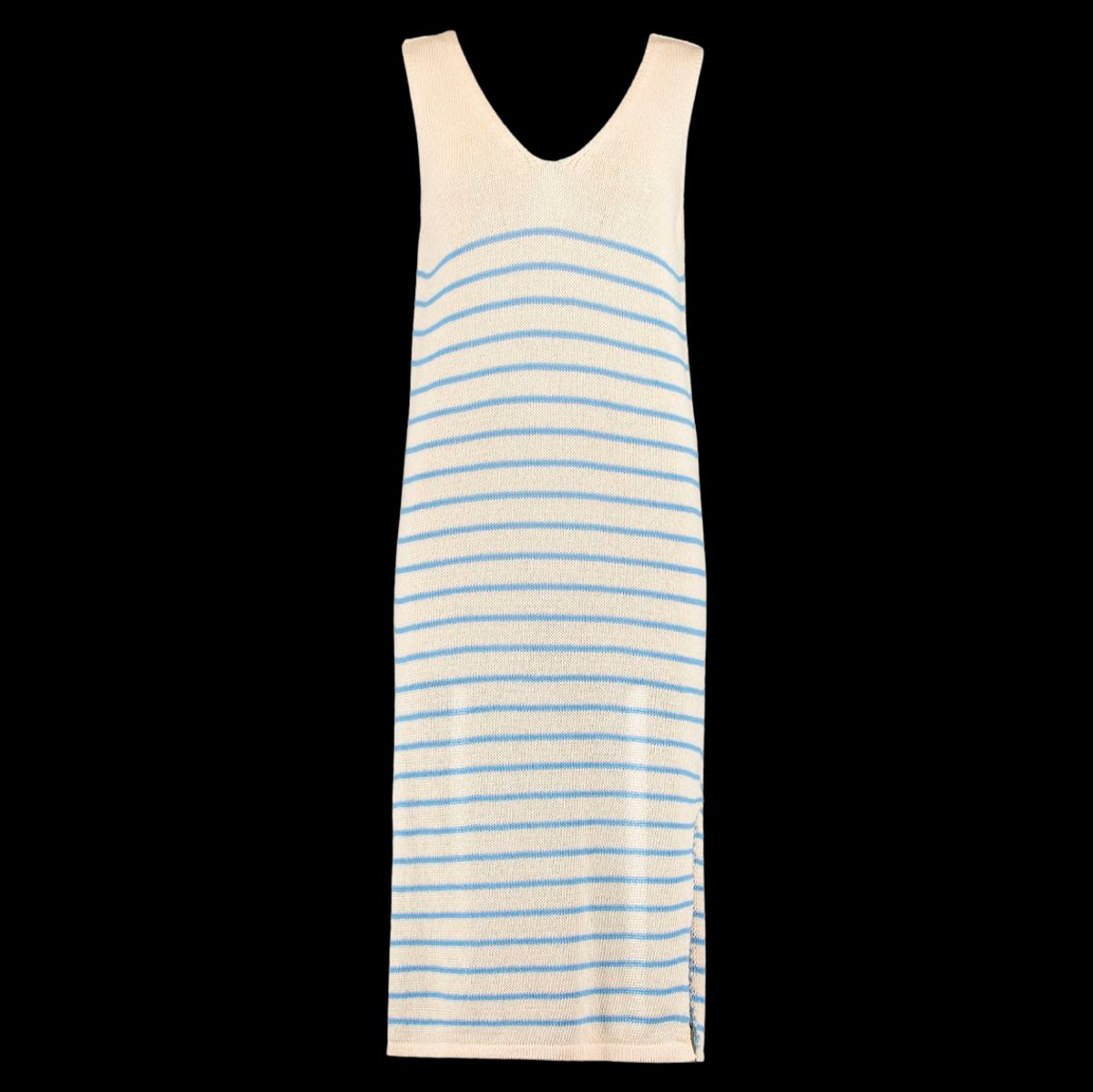 Hailys Dame Kjole - Beige Stripe - M/L