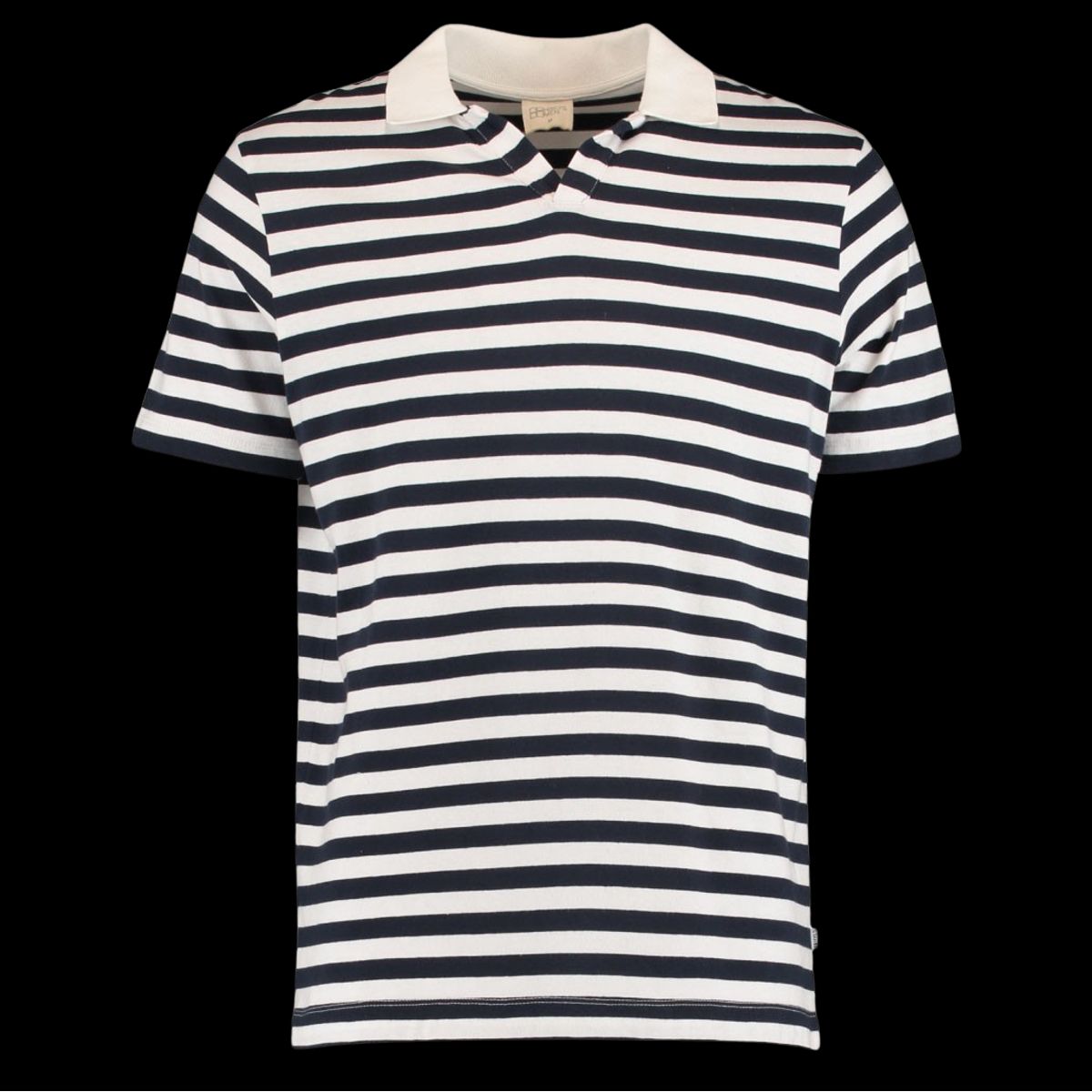 Hailys Herre Polo - Navy/Offwhite Stripe - S