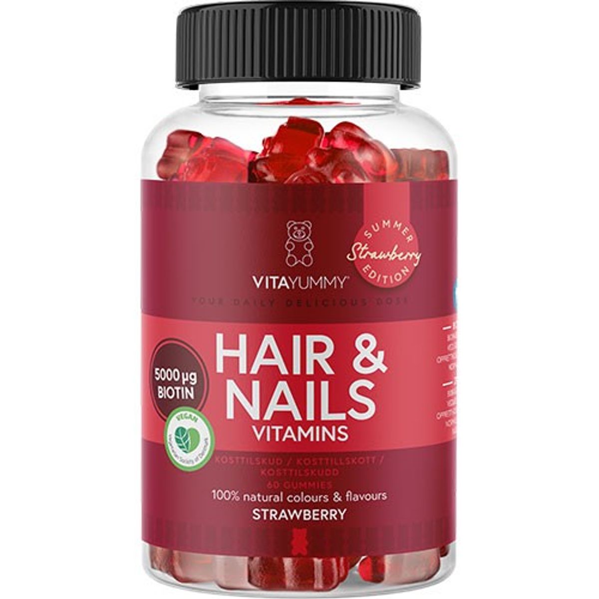 Hair & Nails (Strawberry) Summer Edition 2024 - 60 gum