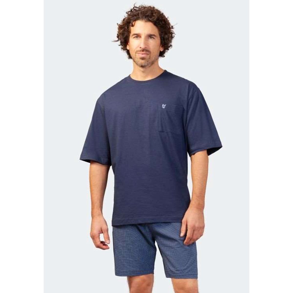 Hajo Kortærmet Pyjamas 50056-marine-54 / Xl