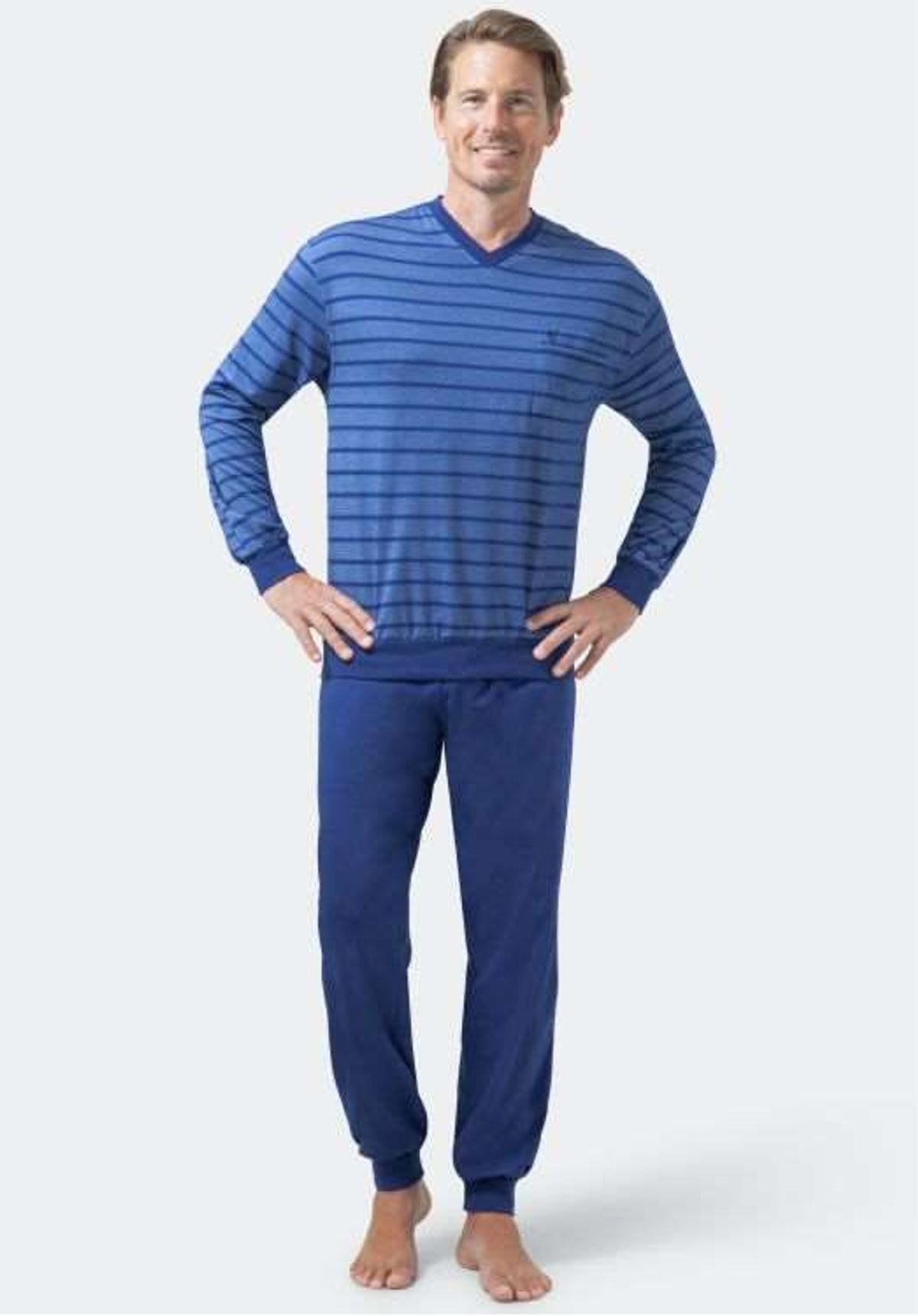 Hajo Pyjamas 50051-blå-56 / 2xl