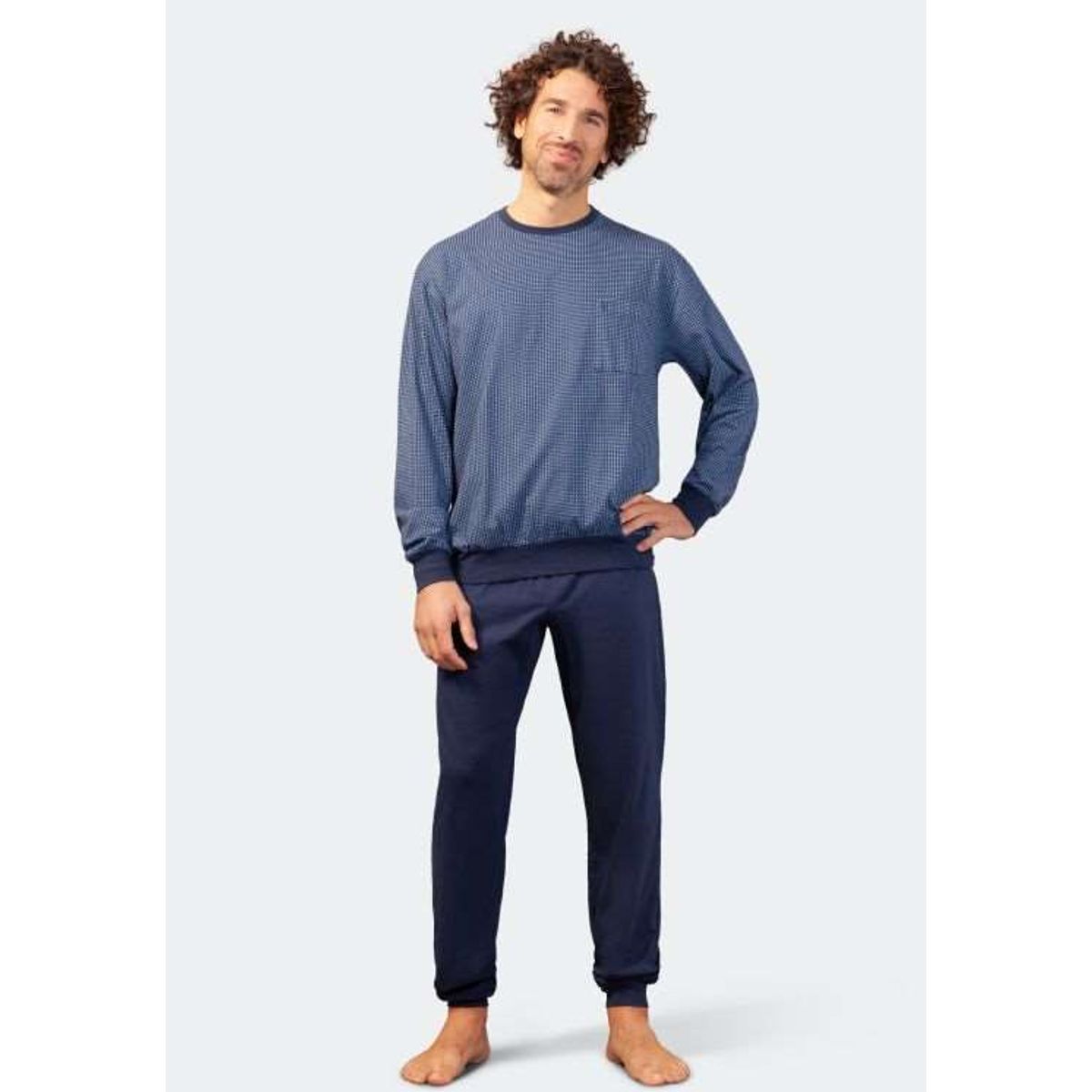 Hajo Pyjamas 50058-blå-56 / 2xl