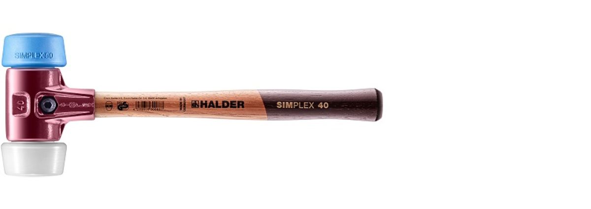 Halder SIMPLEX hammer 3017 Ø50;40 (overdimensioneret Ø50 i Ø40 hus) blød + mellemhård