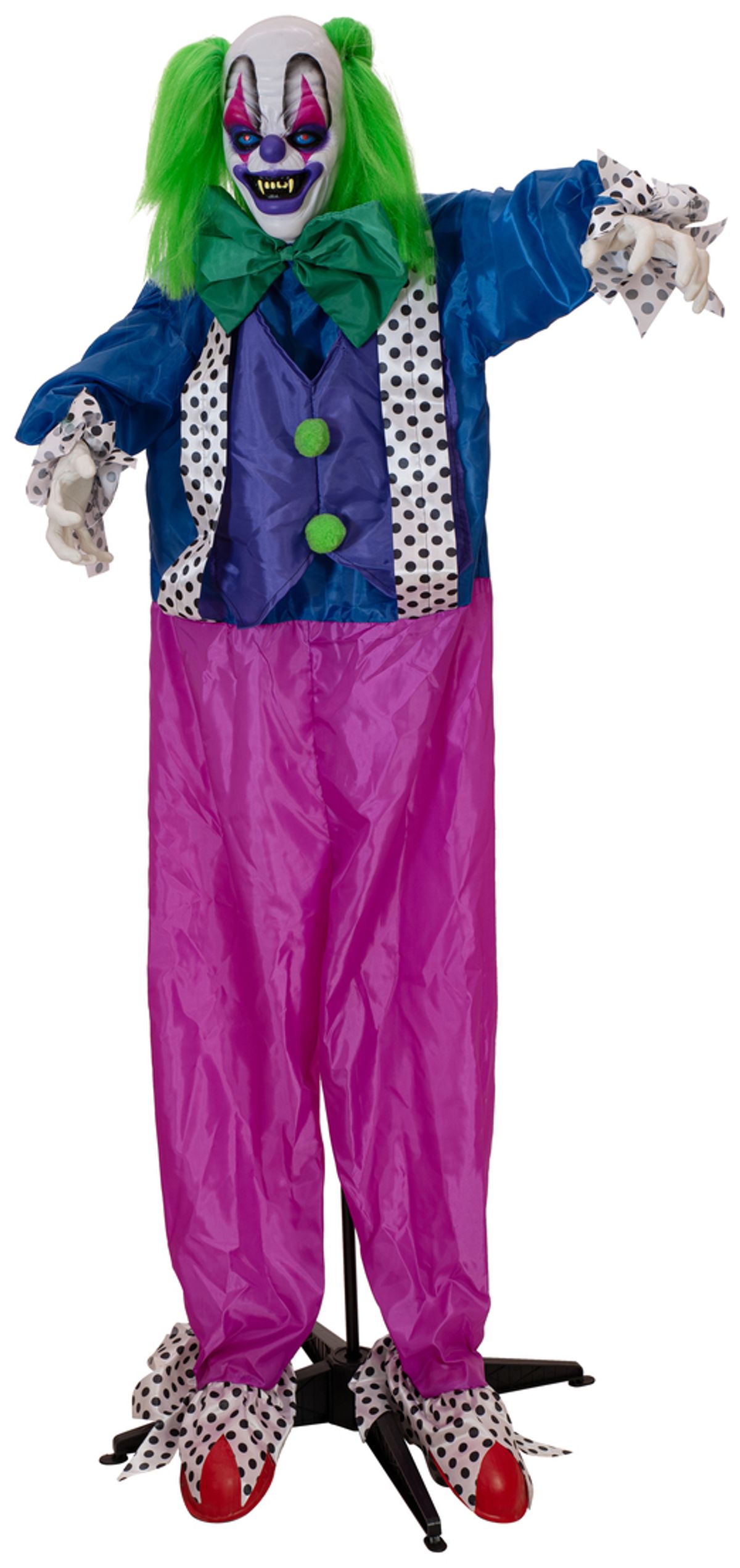 Halloween Full-size Clown Charly Figur med effekter - 160 cm