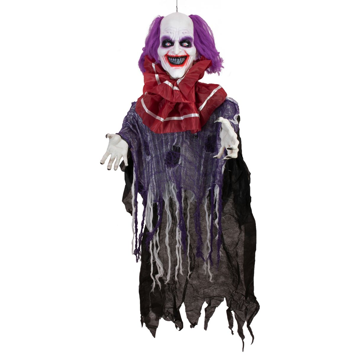 Halloween Full-size Clown Robby Figur med effekter - 120 cm