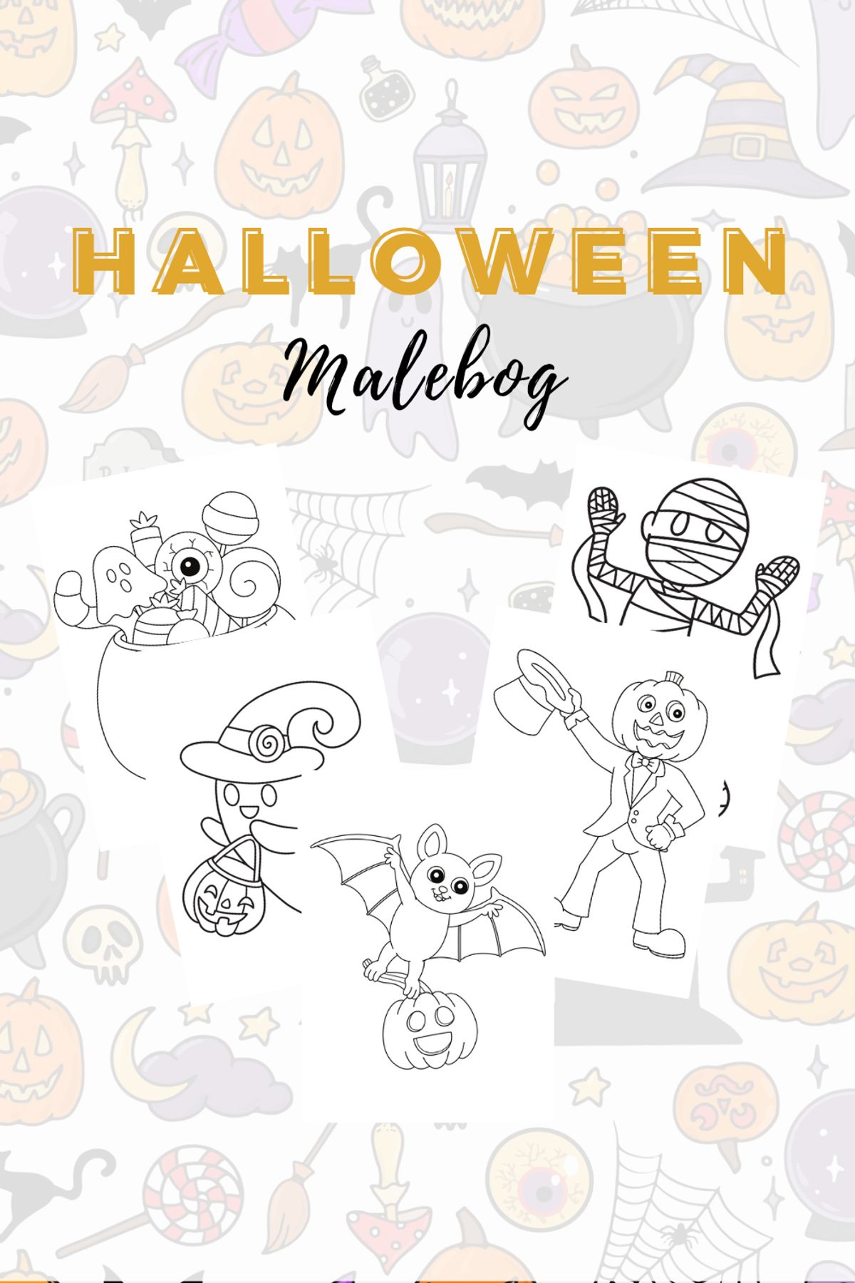 Halloween malebog - print selv