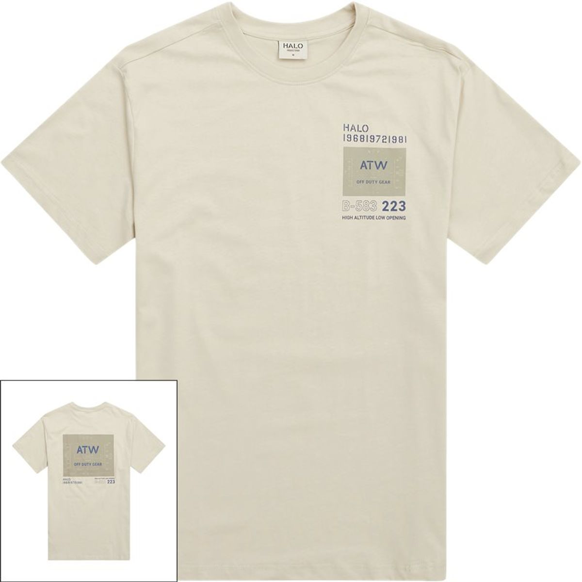 Halo B-583 T-shirt Oyster Gray