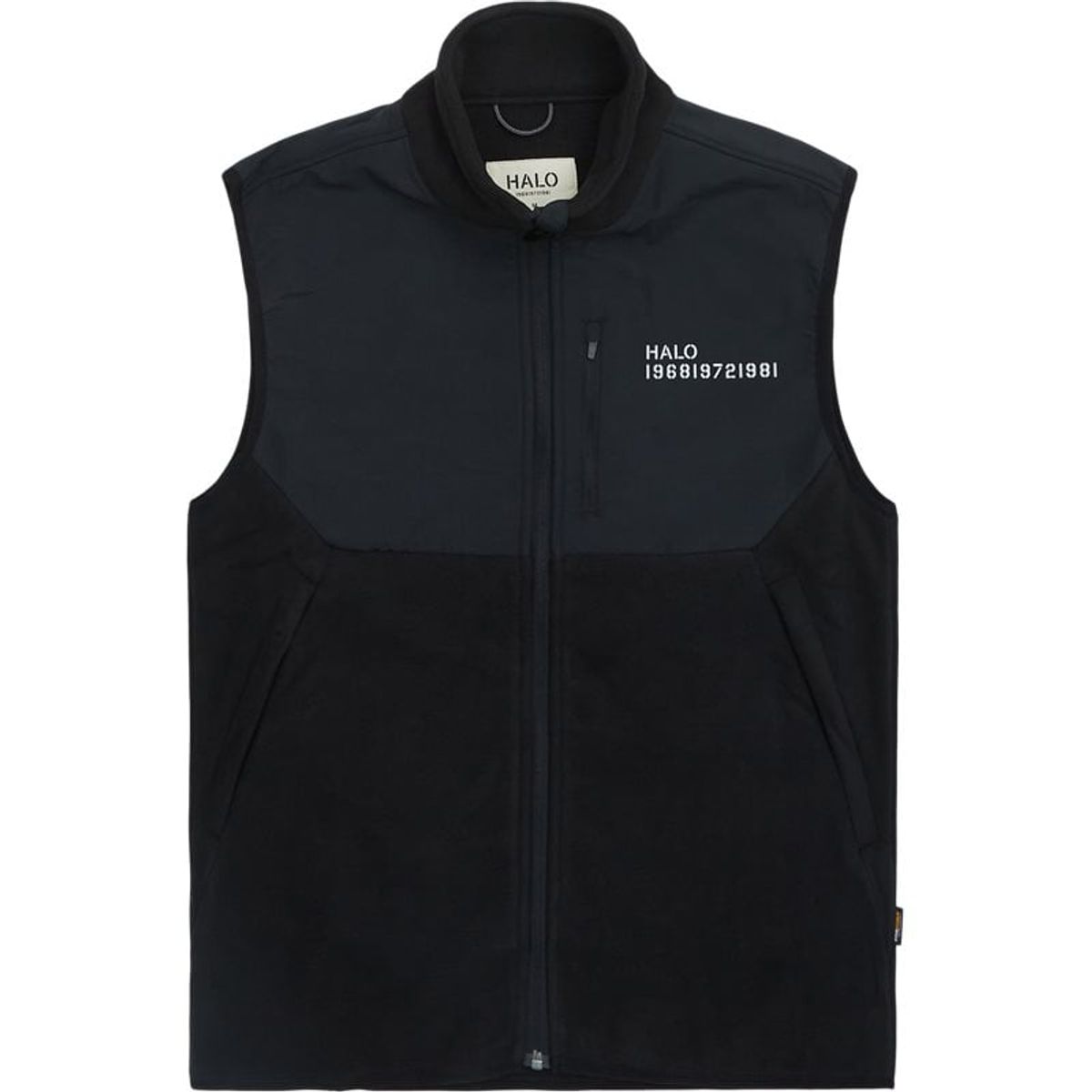 Halo Blocked Fleece Vest Black