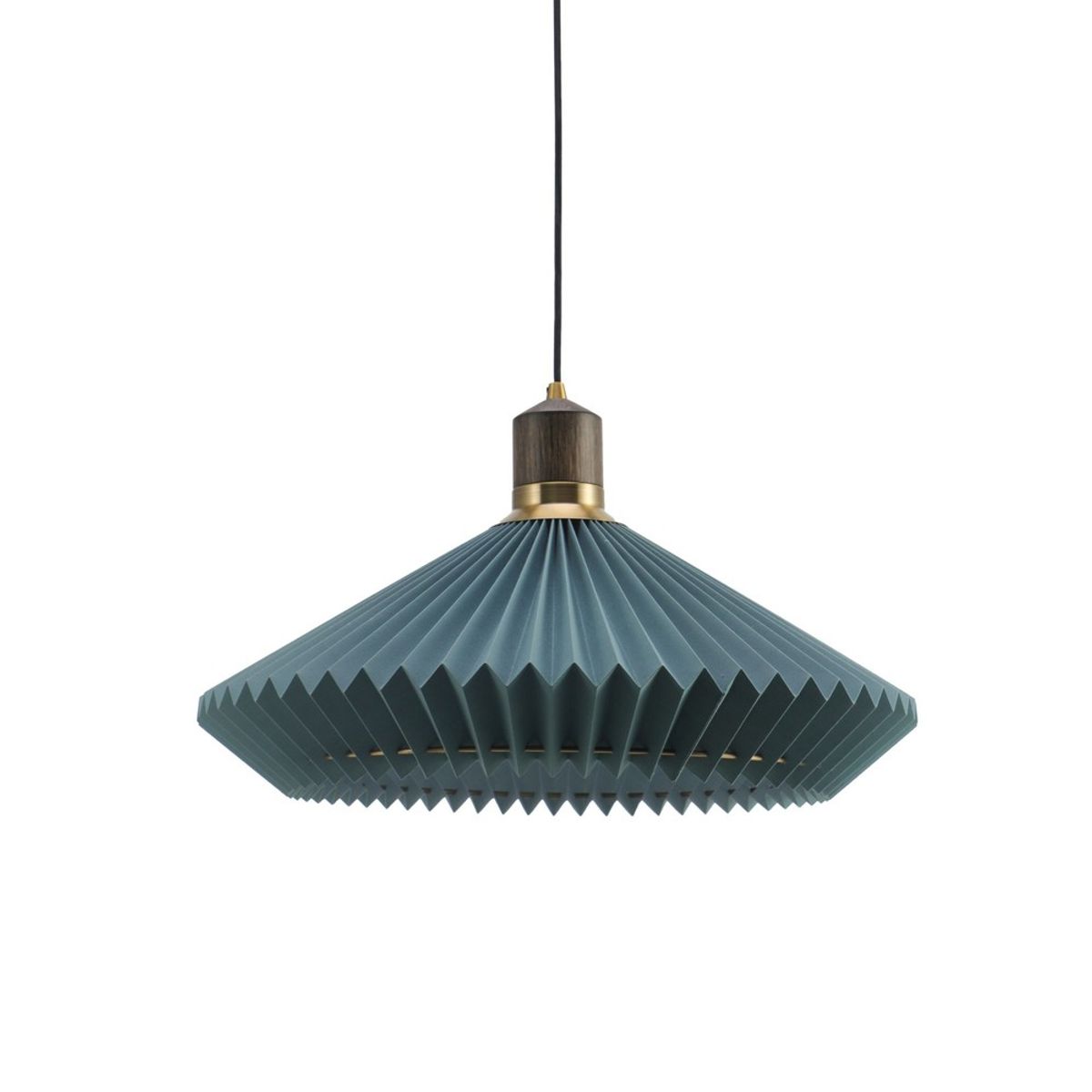 Halo Design - Paris Pendant Ø56 cm Blå - Sort kabel - Stofskærm