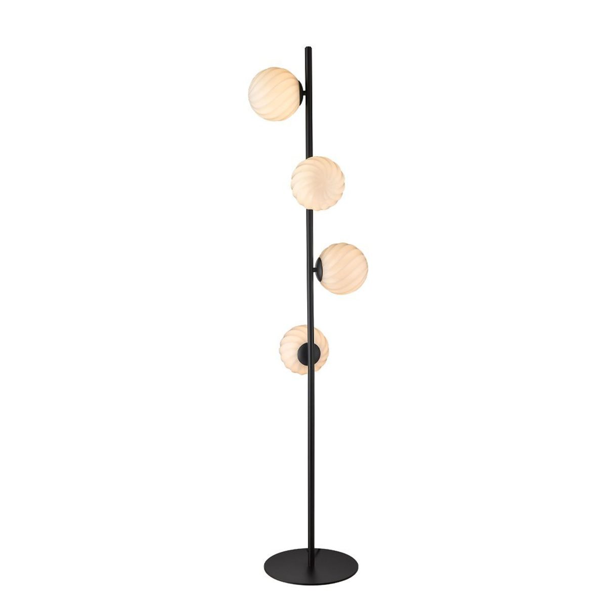 Halo Design - Twist 4 gulvlampe, Opal/ sort