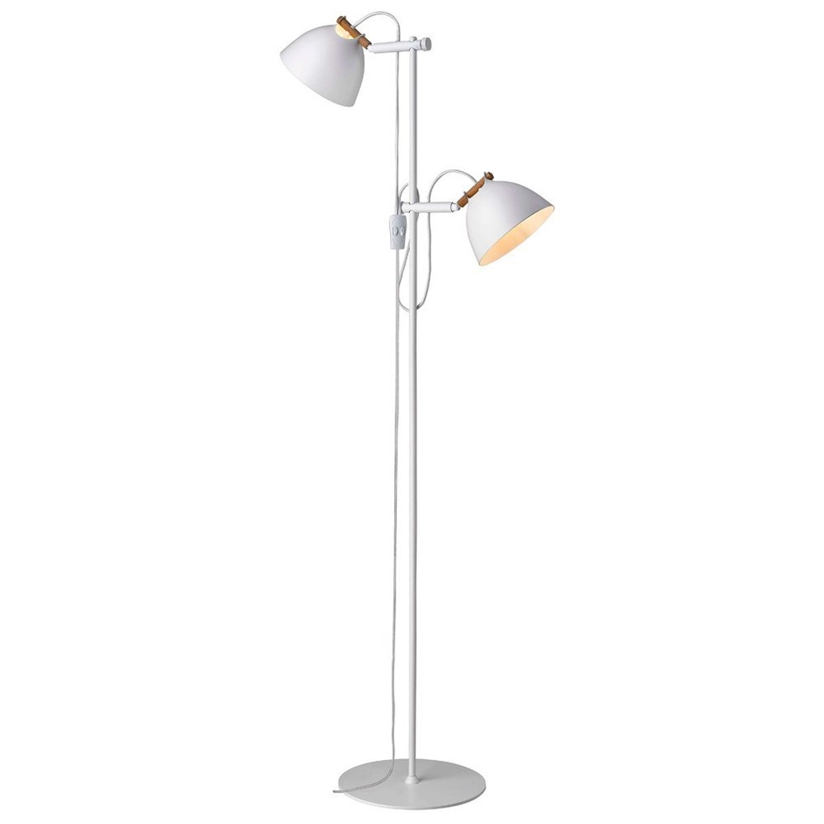 Halo Design - ÅRHUS gulvlampe 2L Ø18 G9, Hvid / Træ