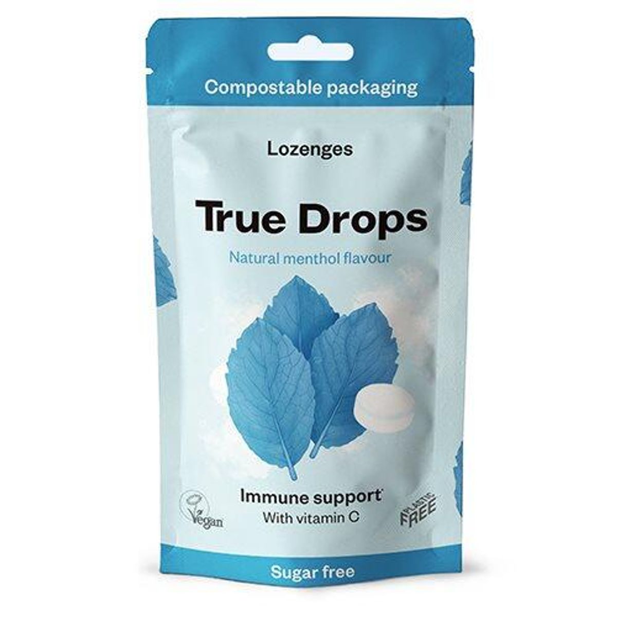 Halspastiller Menthol True Drops - 70 gram