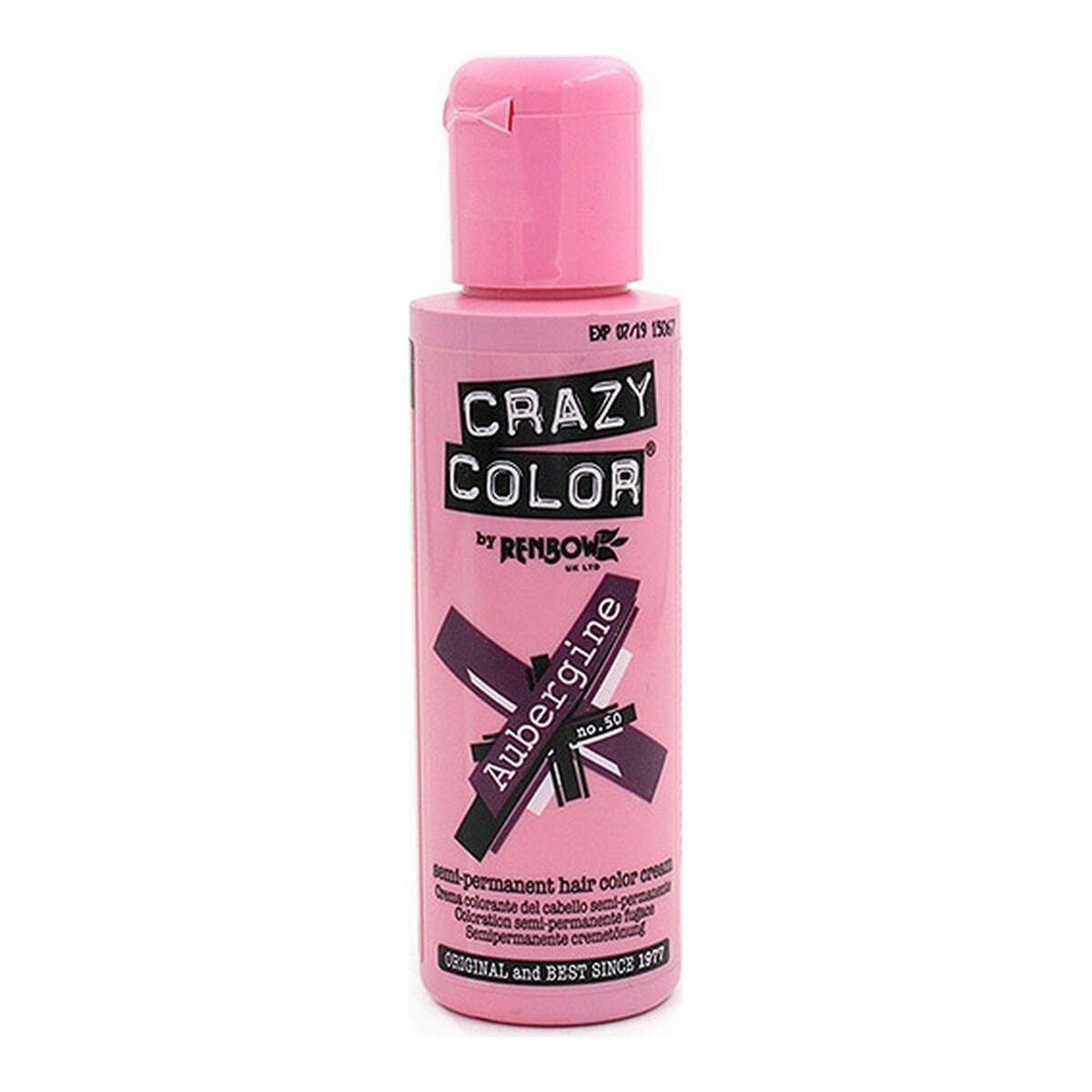 Halvpermanent farvning Aubergi Crazy Color 002240 Nº 50