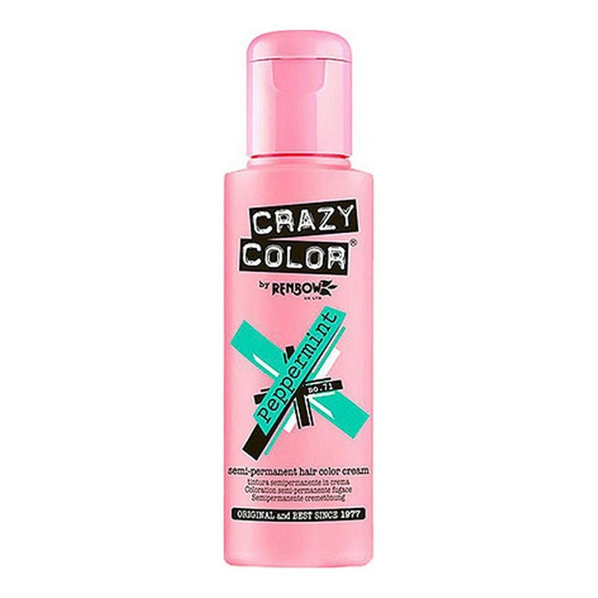 Halvpermanent farvning Peppermint Crazy Color Nº 71 (100 ml)