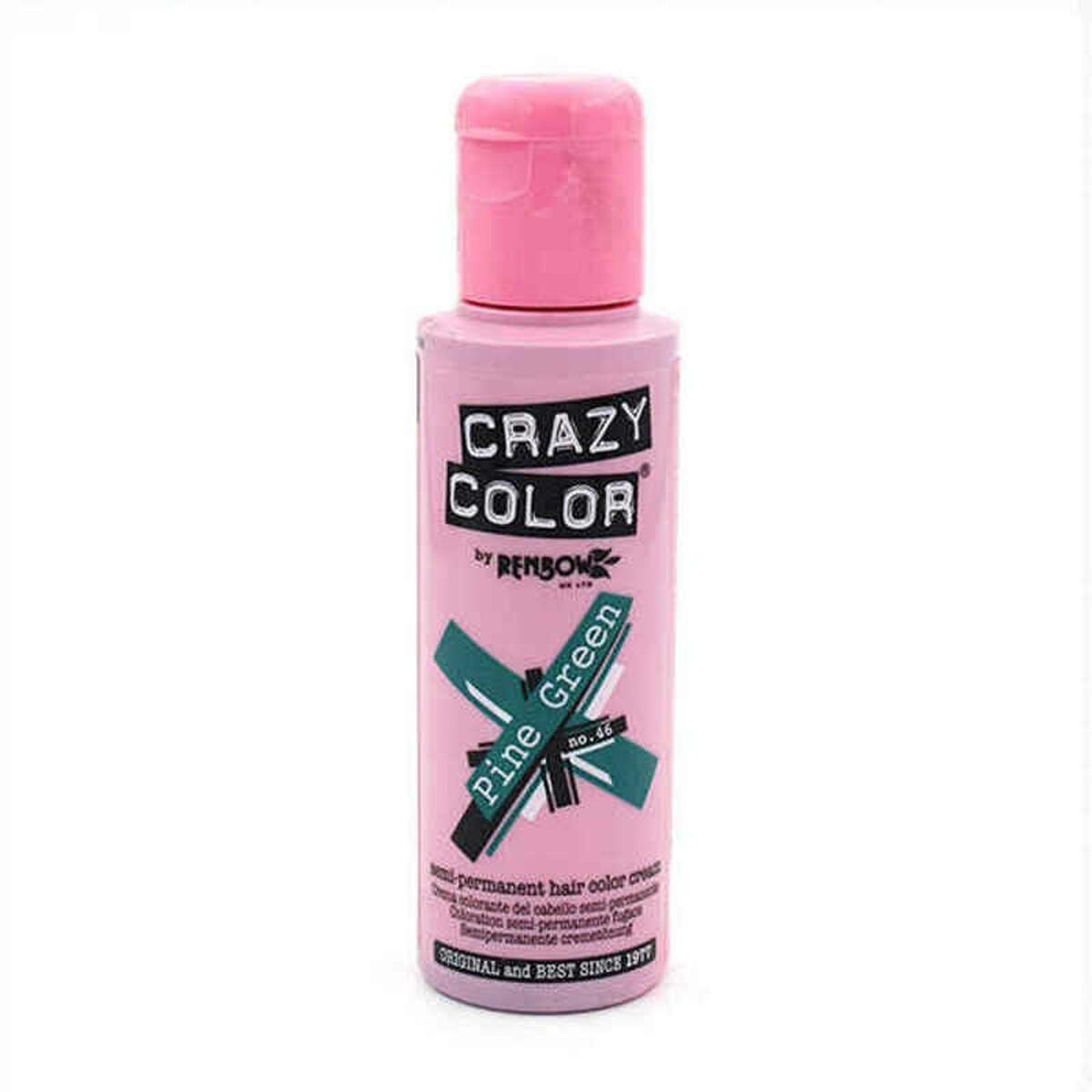 Halvpermanent farvning Pine Green Crazy Color Nº 46 (100 ml)