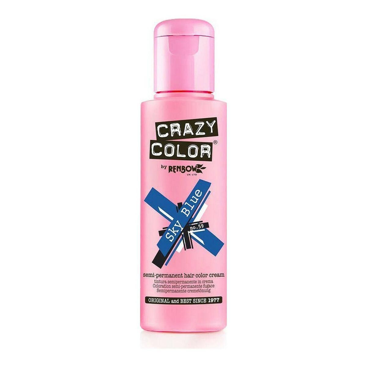 Halvpermanent farvning Sky Blue Crazy Color Nº 59 (100 ml)