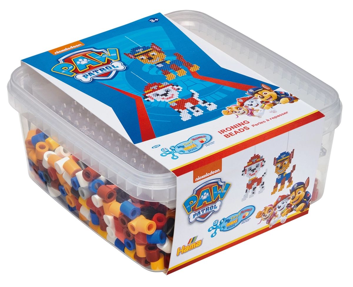 Hama Maxi Paw Patrol Og Stiftplade I Bøtte