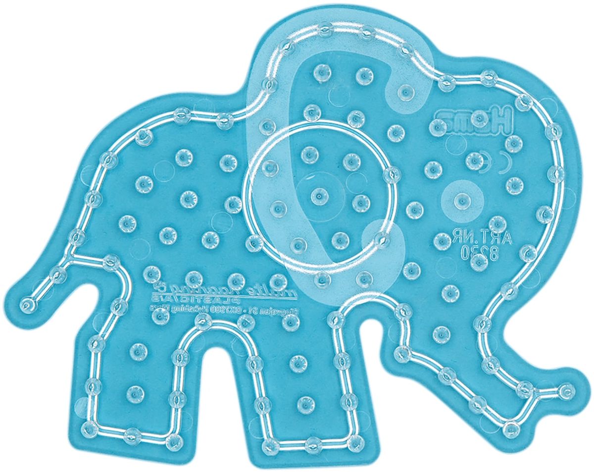 Hama Maxi Perleplade - Lille Elefant Transparent - 1 stk