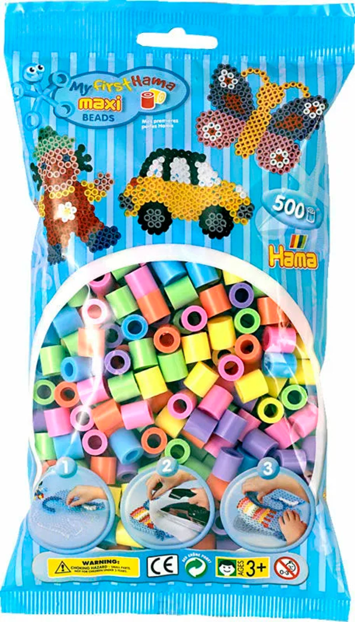 Hama maxi perler 500 pastel mix