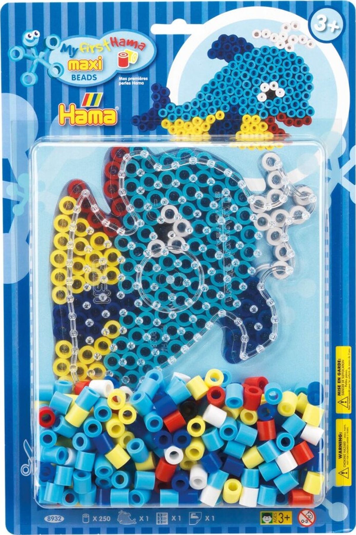 Hama Maxi Perler - Hval Perlesæt - 250 Perler - 8932