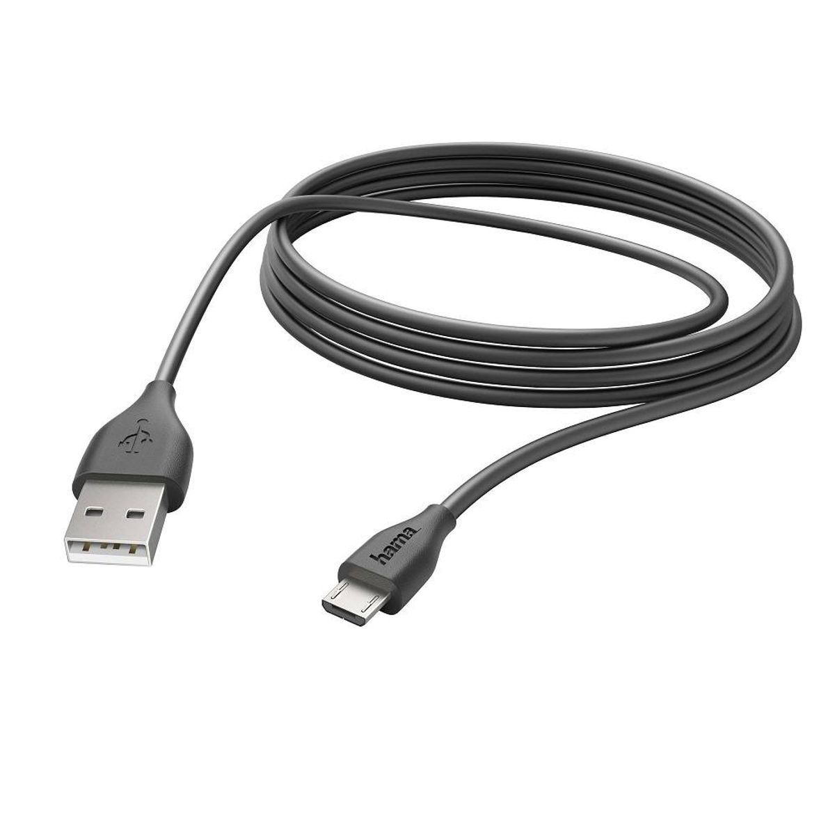 HAMA MicroUSB opladerkabel - 3 m