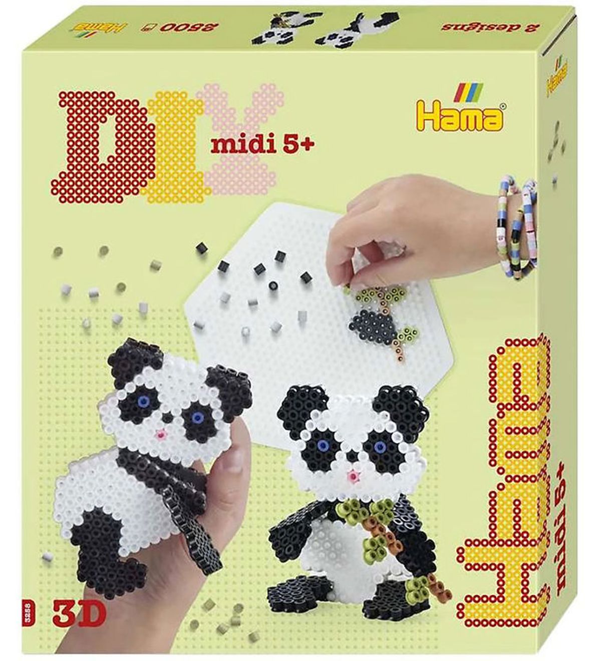 Hama Midi Perler - 3D Panda - Gaveæske