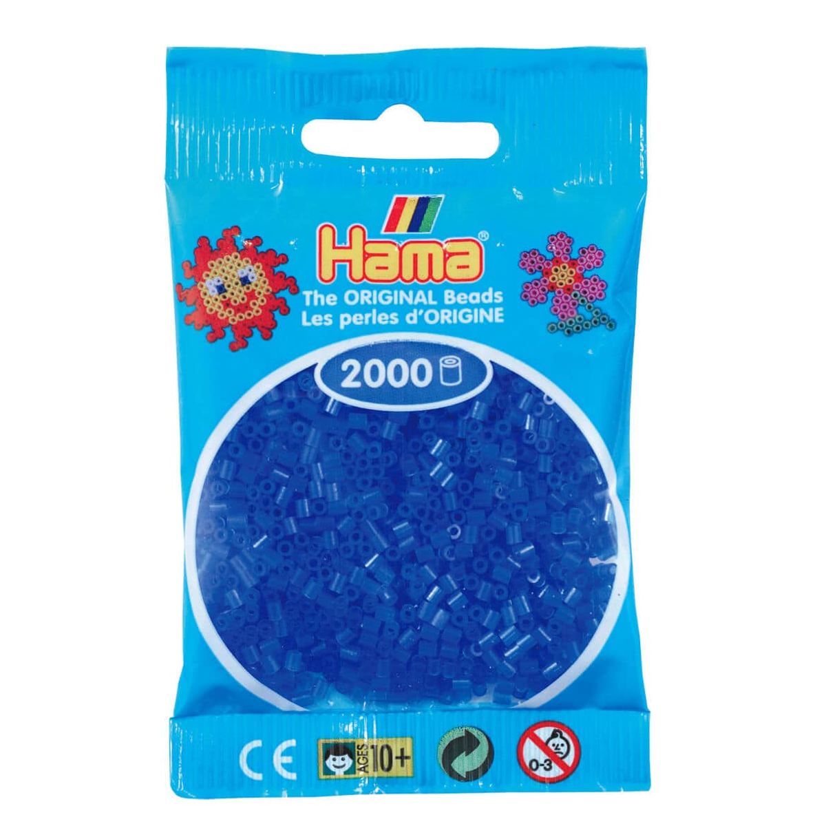 Hama Mini Perler 2.000 stk neon blå - Mini (501-36)