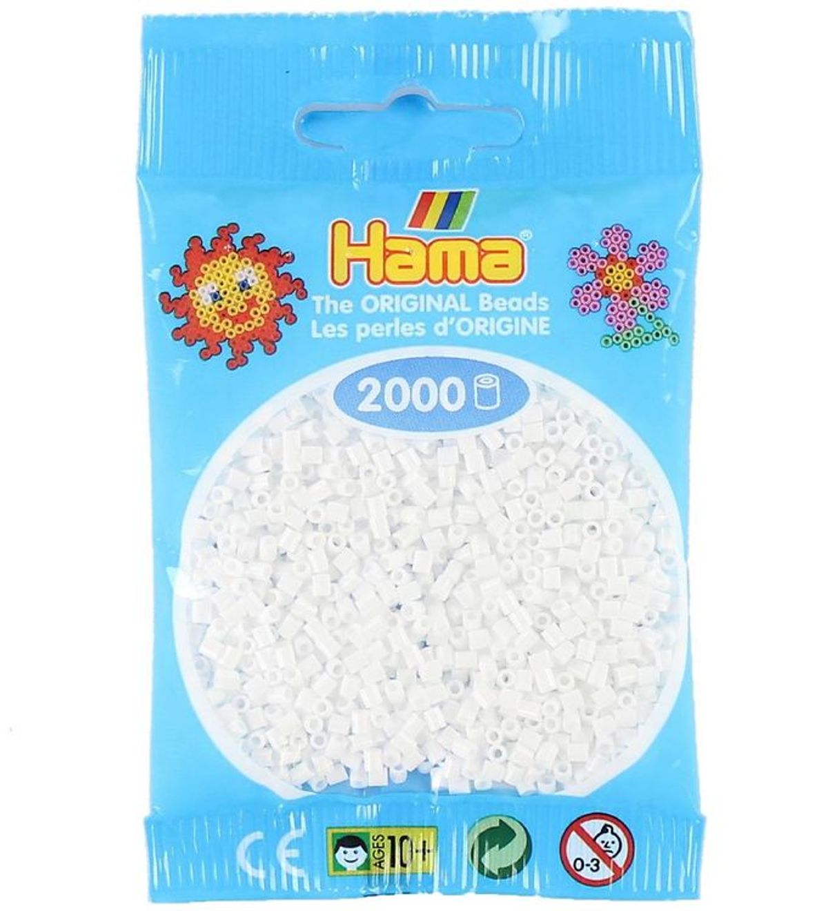 Hama Mini Perler - 2000 stk. - 01 Hvid