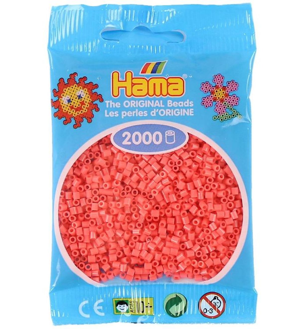 Hama Mini Perler - 2000 stk. - 44 Pastel Rød