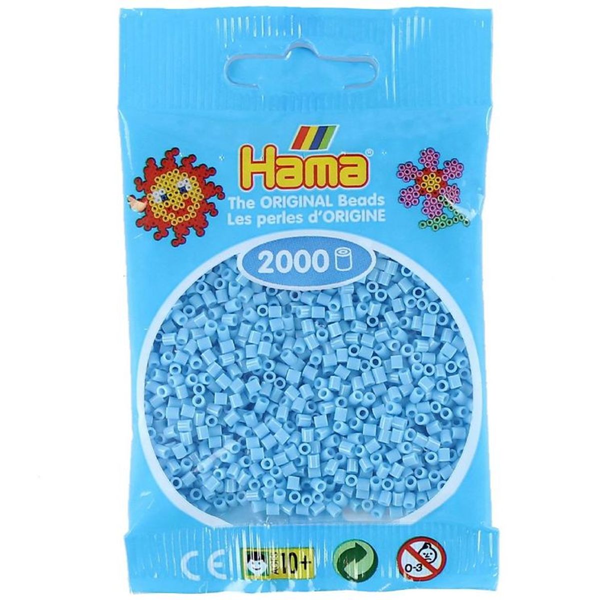 Hama Mini Perler - 2000 stk. - 46 Pastel Blå