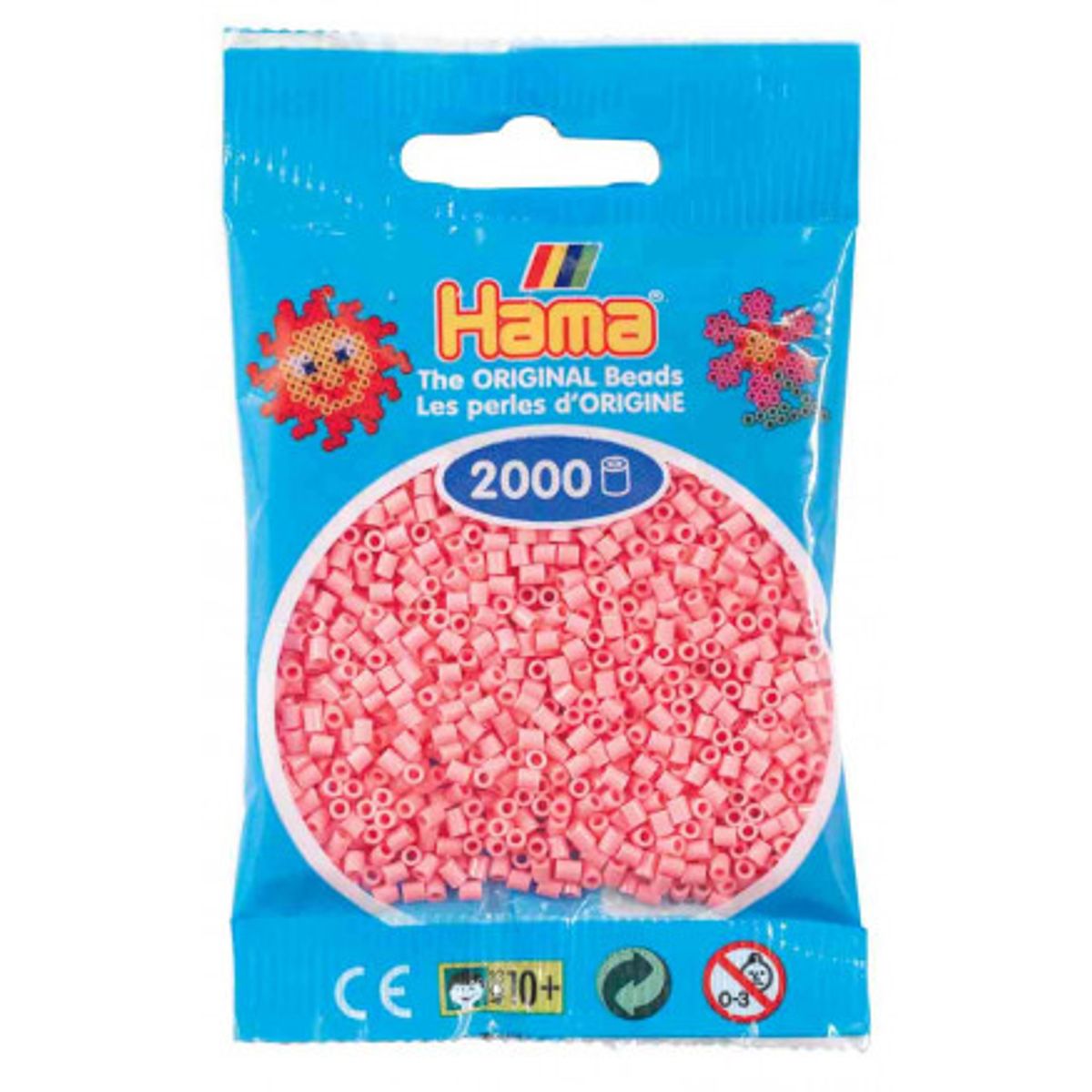 Hama Mini Perler 501-06 Lyserød - 2000 stk