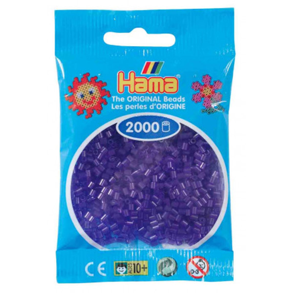 Hama Mini Perler 501-24 Transparent Lilla - 2000 stk