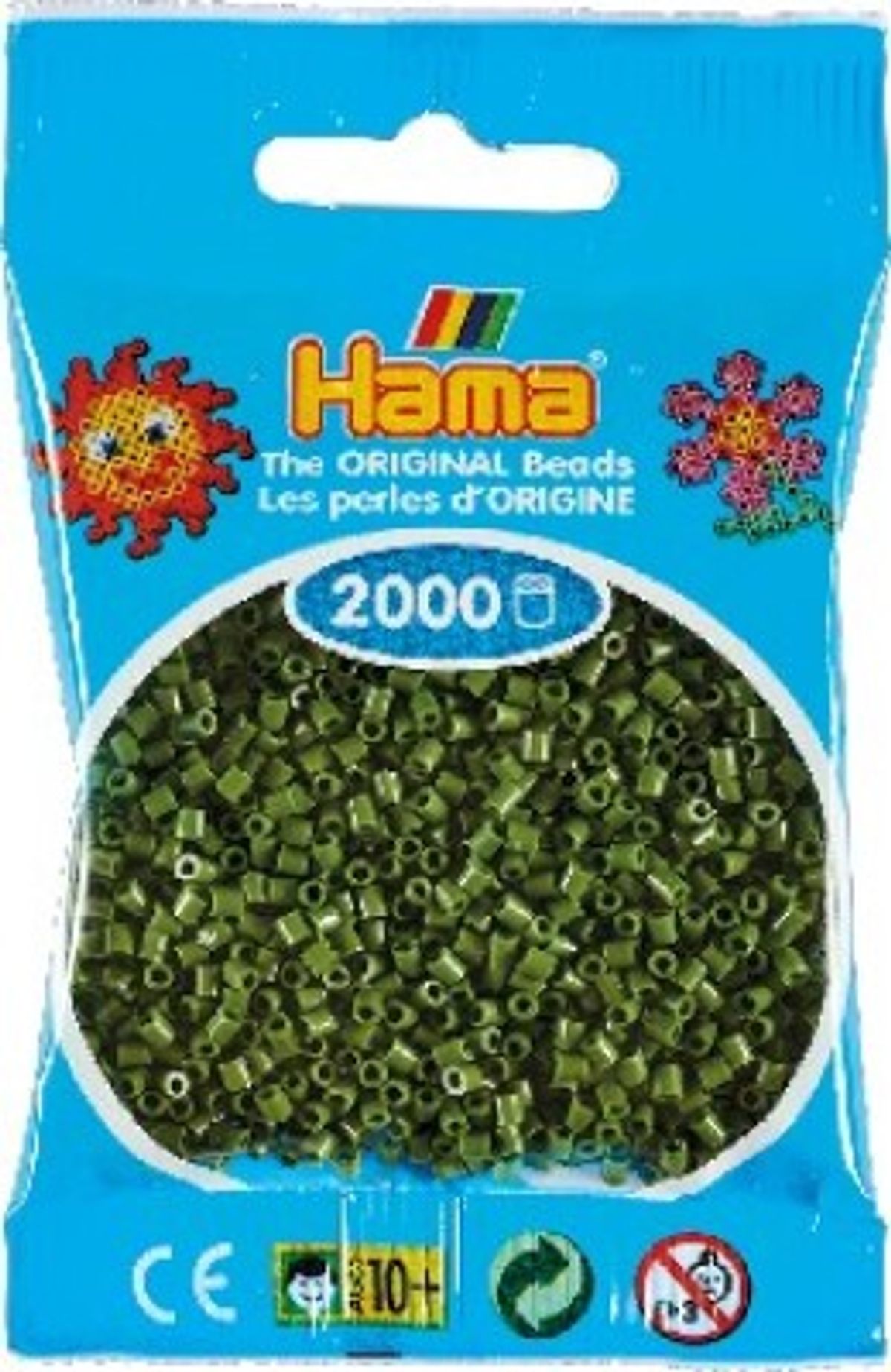 Hama Mini Perler - Oliven - 2.000 Stk. - 501-84