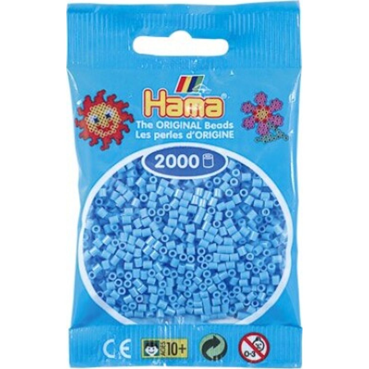 Hama Mini Perler - Pastel Blå - 2.000 Stk. - 501-46