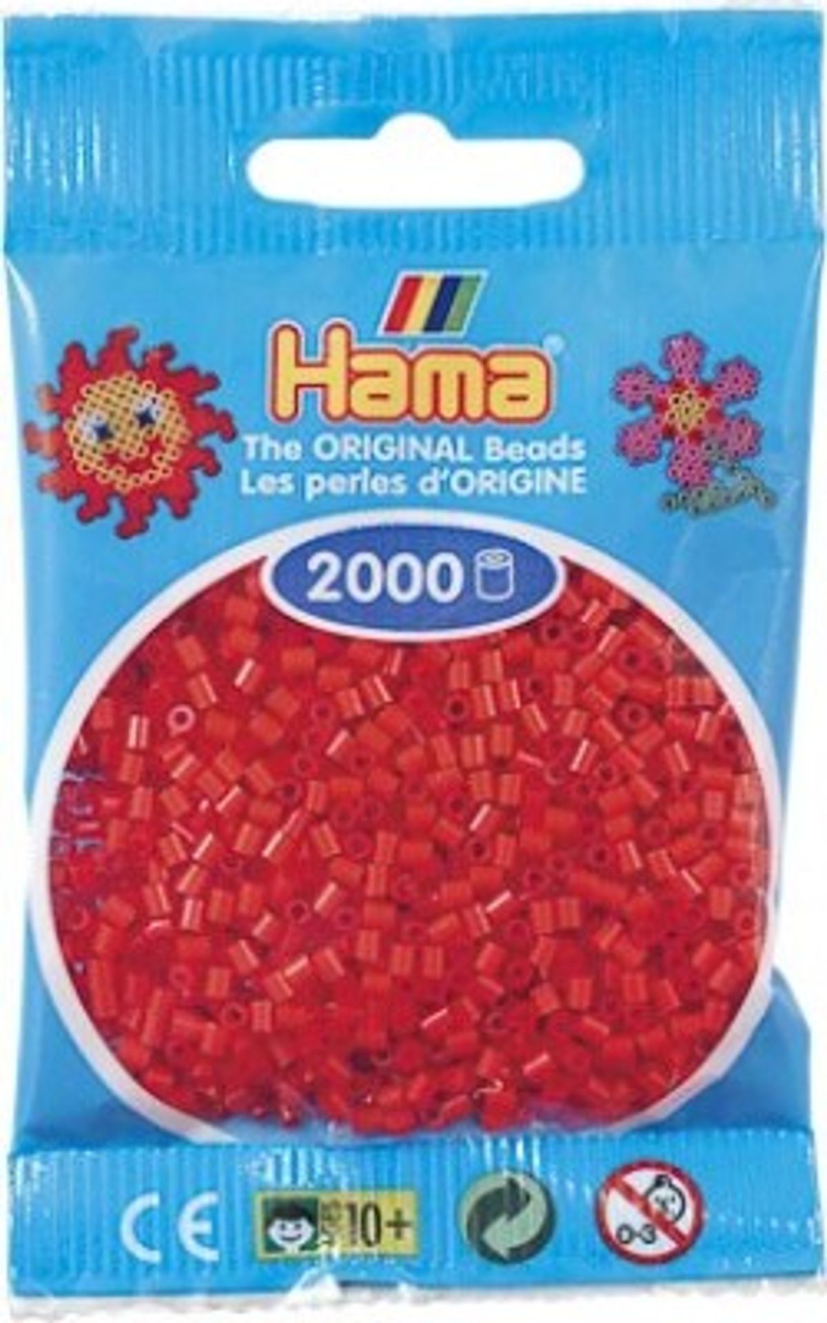 Hama Mini Perler - Rød - 2.000 Stk. - 501-05