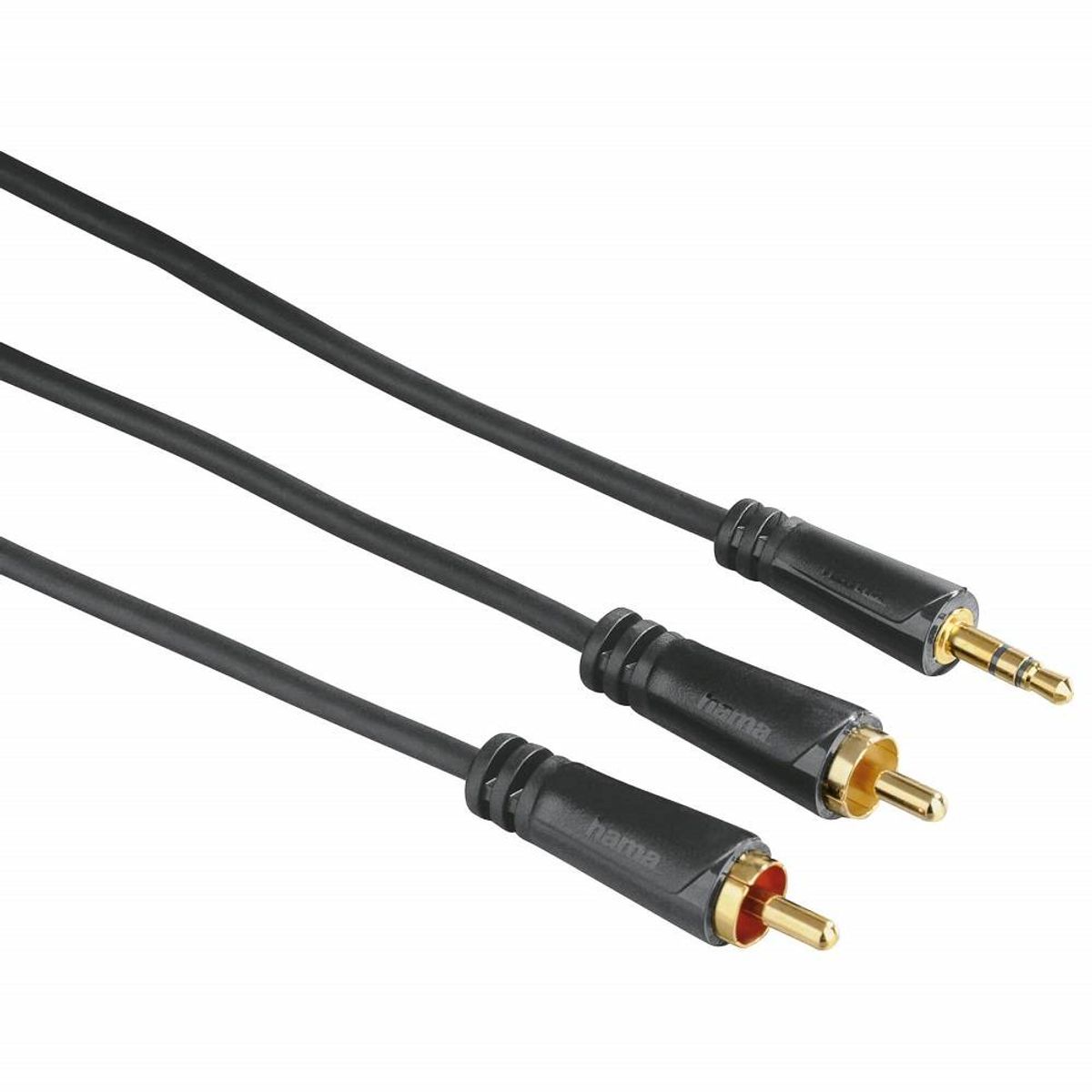 HAMA Minijack 3.5mm til 2xPhono kabel - Guldbelagt - 3 m