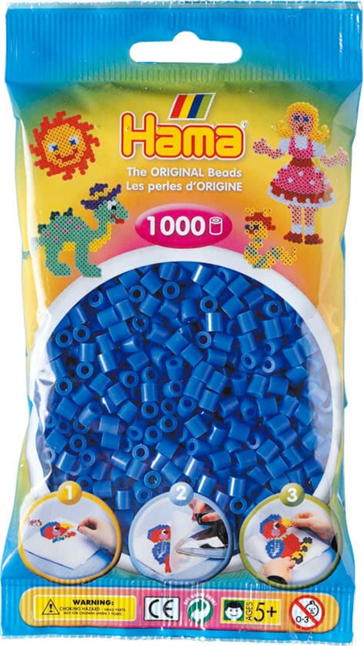 Hama Perler - 1000 stk lys blå - Midi (207-09)