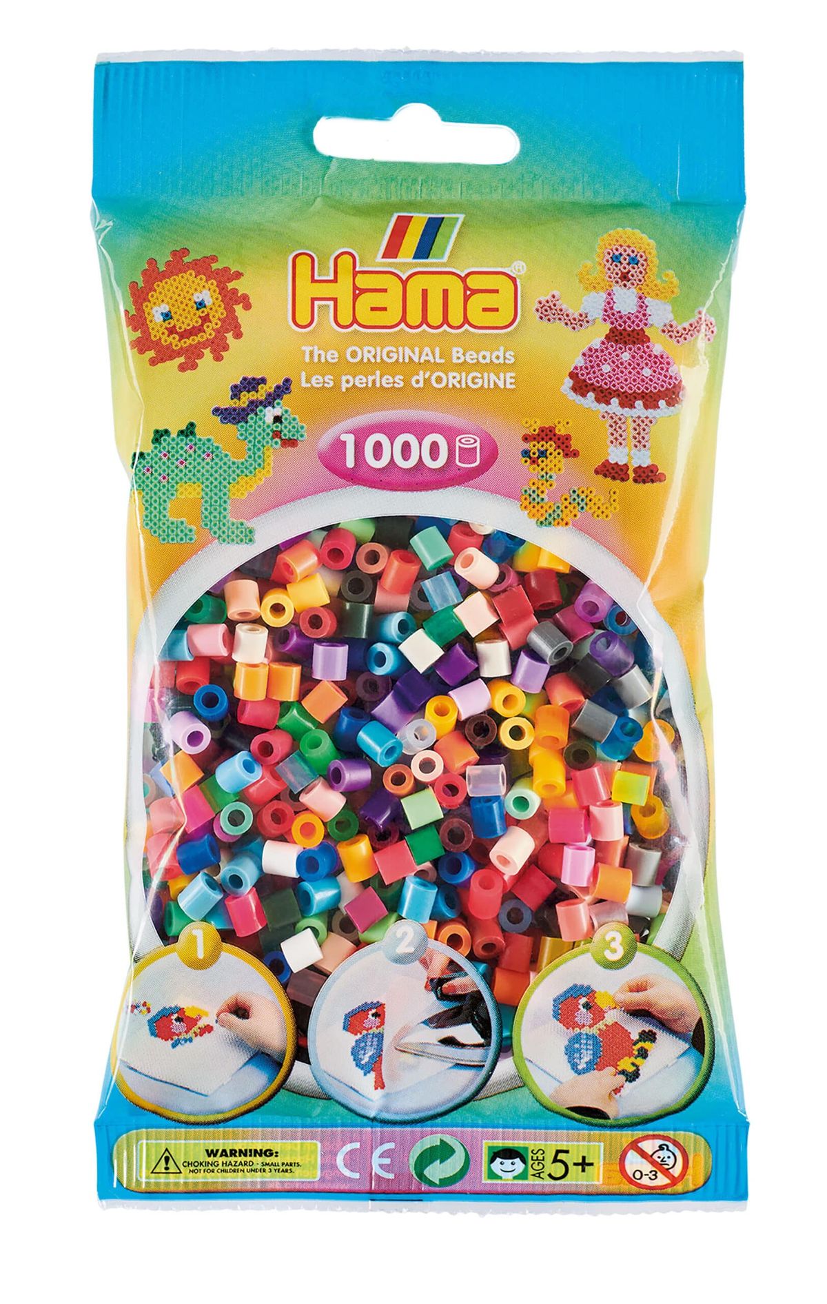 Hama Perler - 1000 stk mix 68 - Midi (207-68)