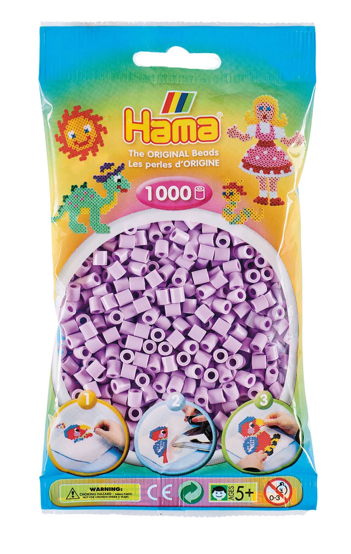 Hama perler - 1000 stk Pastel Syren- Midi (207-96)