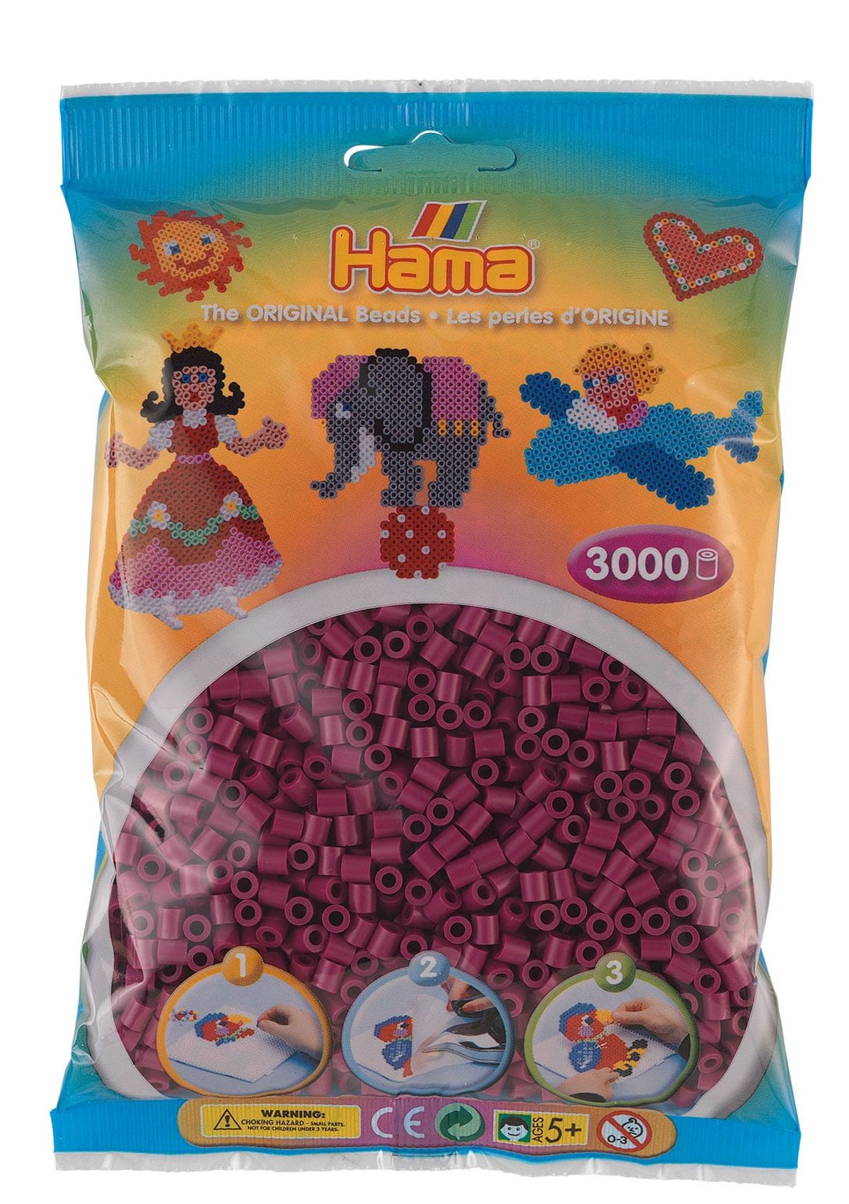 Hama Perler 3000 stk Blomme Midi (201-82)