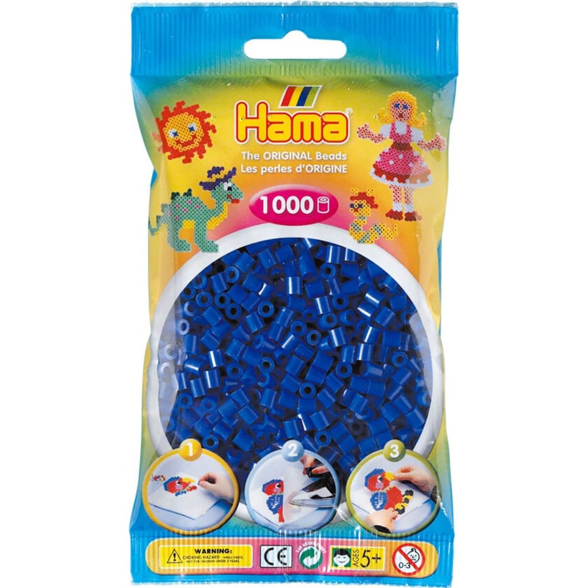 Hama Perler 3000 stk Blå Midi (201-08)