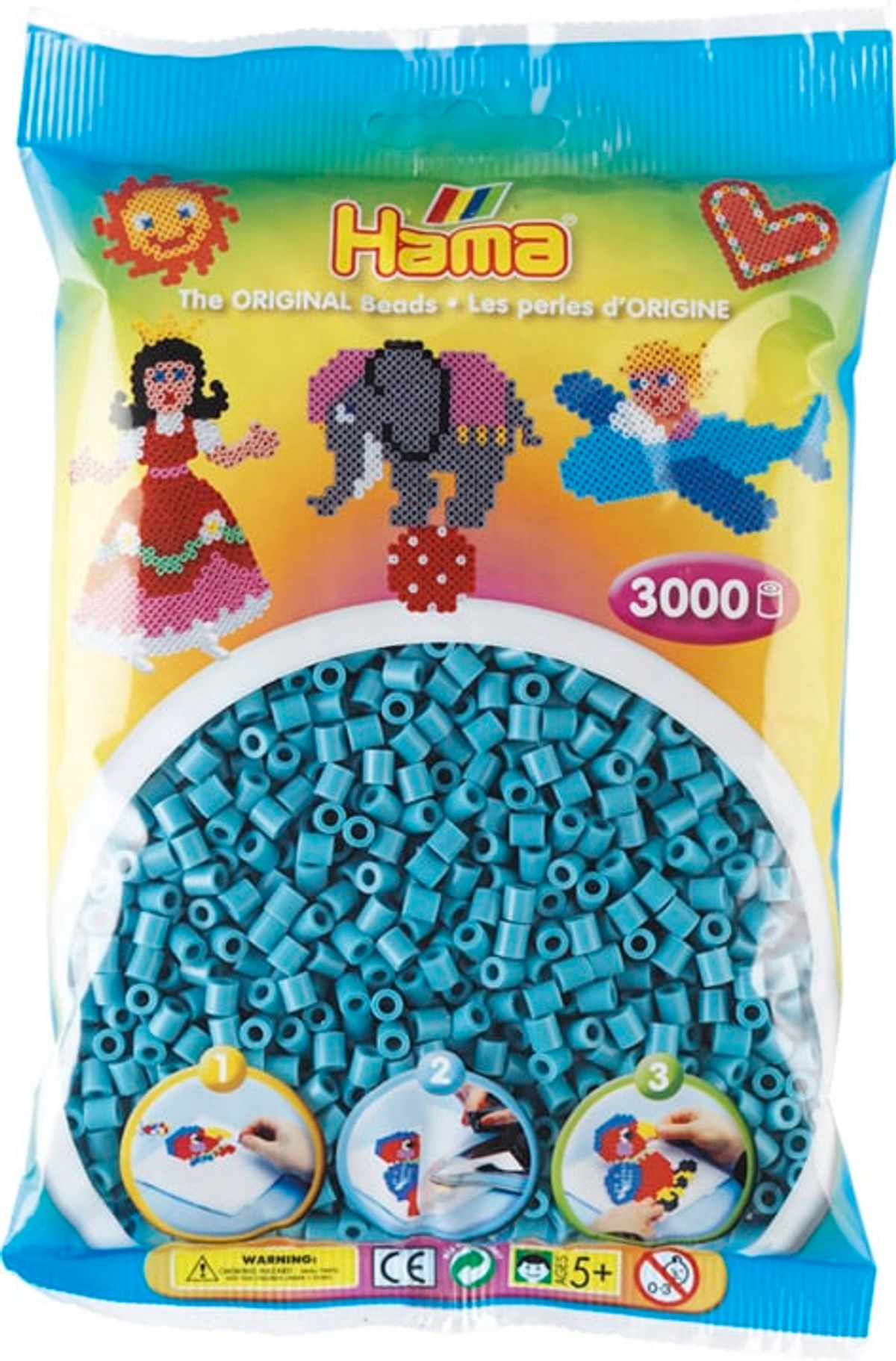 Hama Perler 3000 stk Turkis Midi (201-31