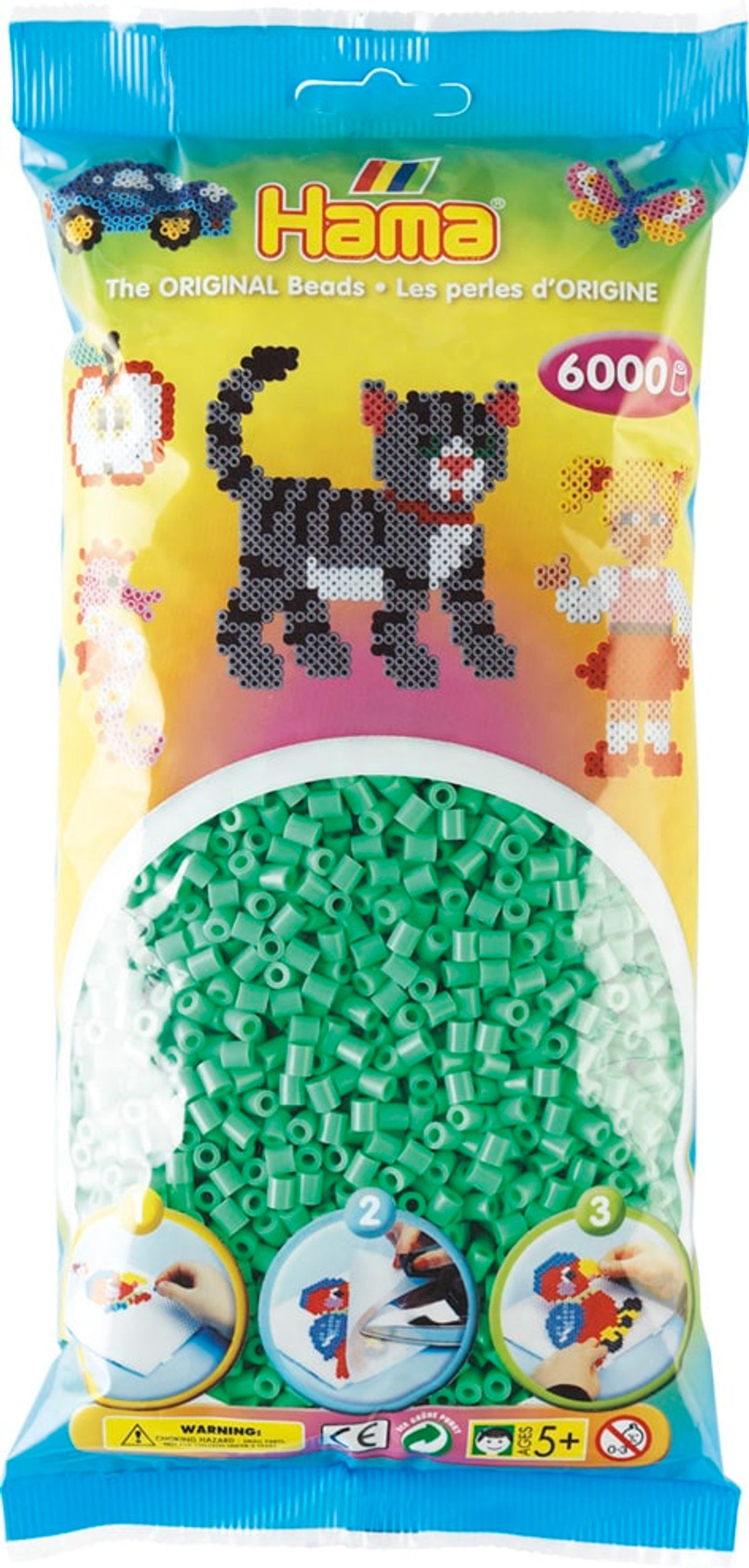 Hama Perler 6000 stk Lys Grøn Midi (205-11)