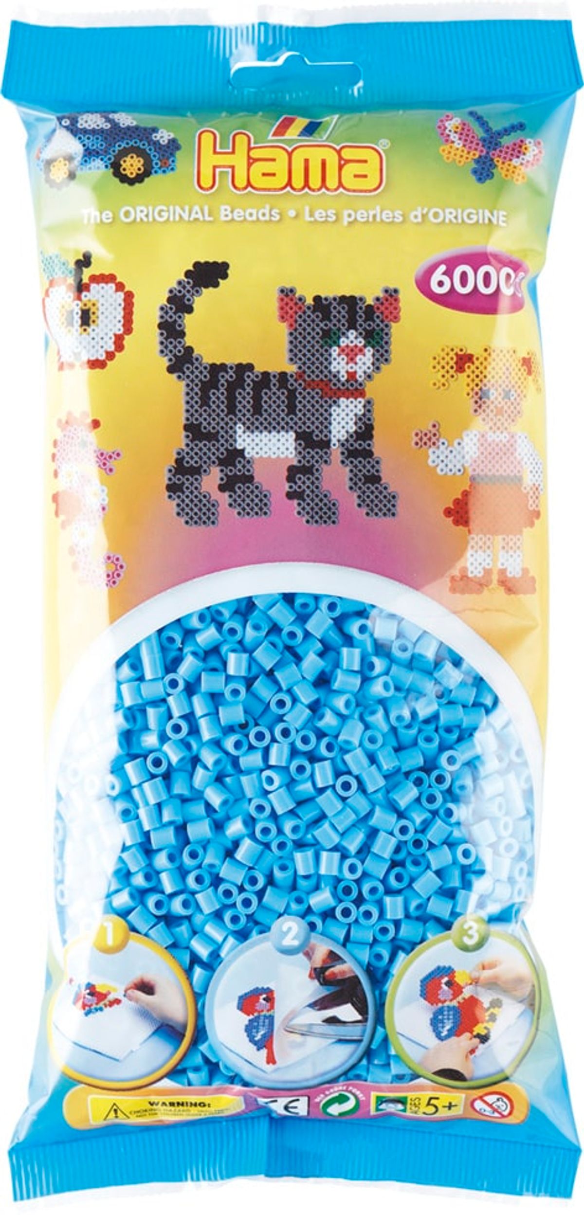 Hama Perler 6000 stk Pastel Blå Midi (205-46)