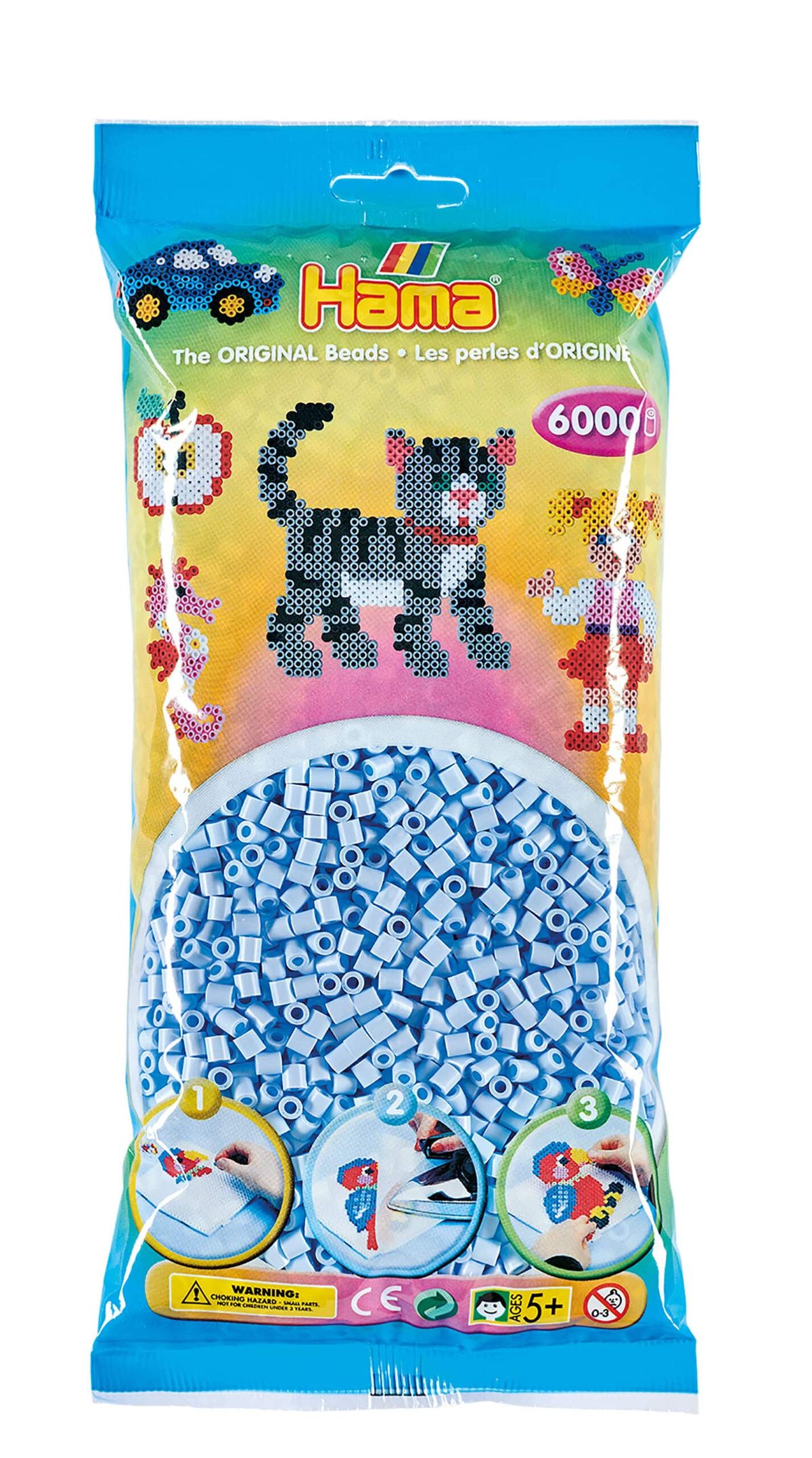 Hama Perler 6000 stk Pastel Isblå Midi (205-97)