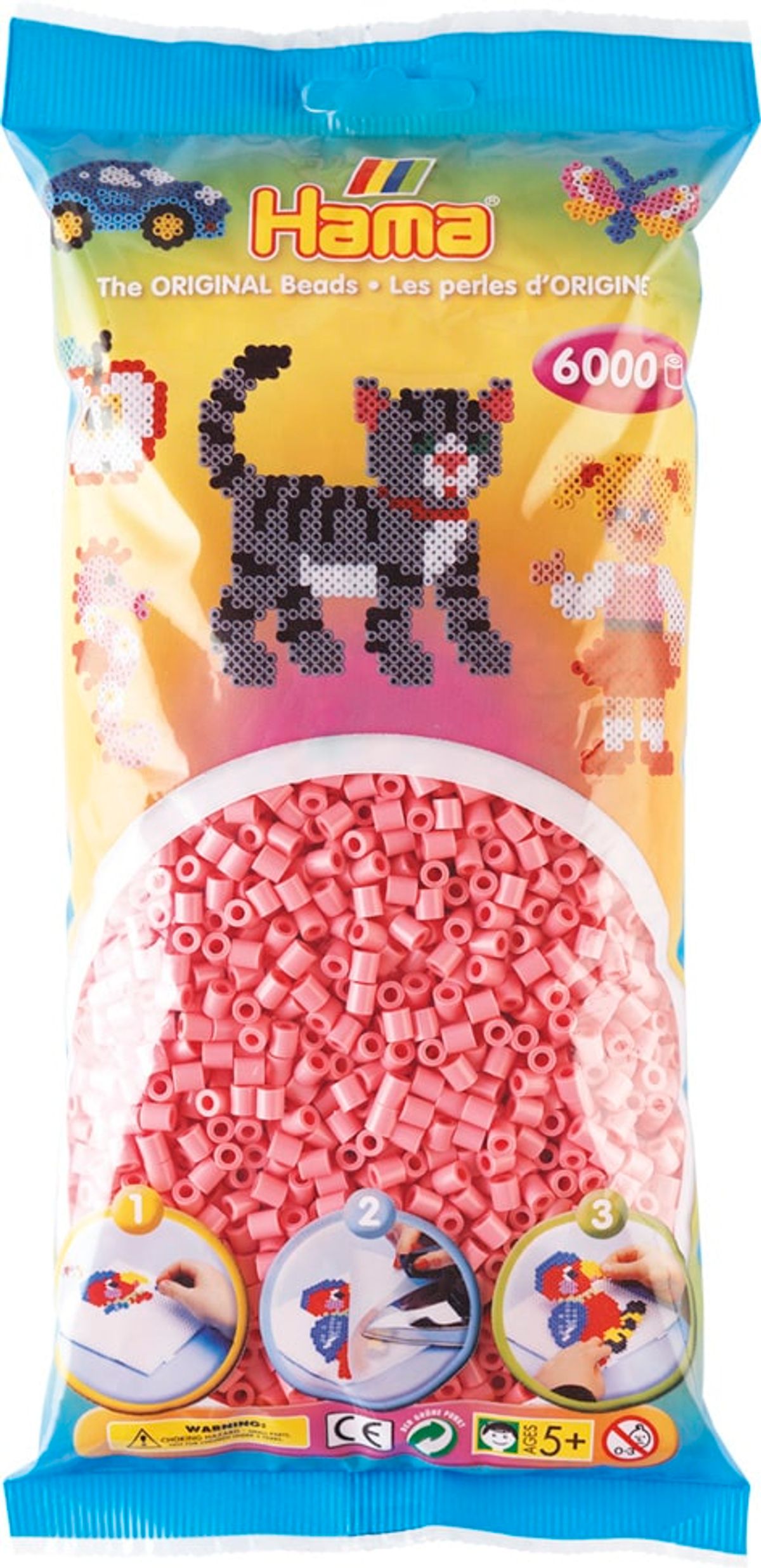 Hama Perler 6000 stk Pink Midi (205-06)