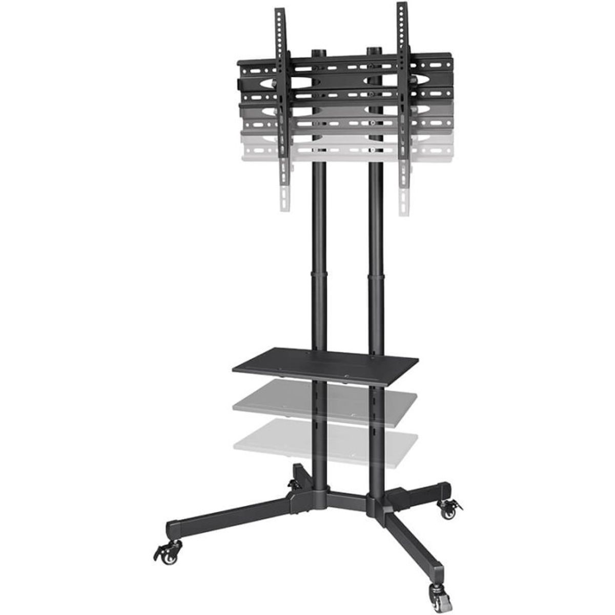 Hama TV-stand Trolley up to 75'', sort TV-stander på hjul