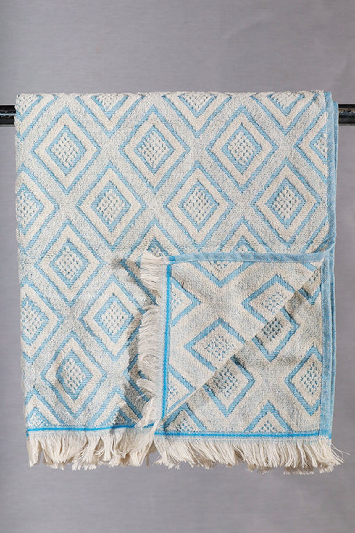 Hamam frotte diamond blå - 50*90cm