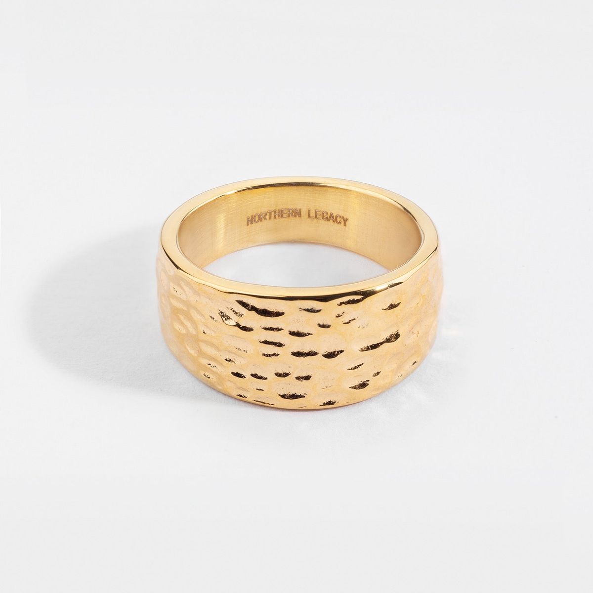 Hammered Signature - Guldtonet ring - Str. 10 - Herre - Northern Legacy